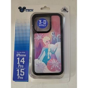 Disney Parks Frozen Elsa Snowflake 3D Effect iPhone 14 Pro Max 15 Pro Max Case